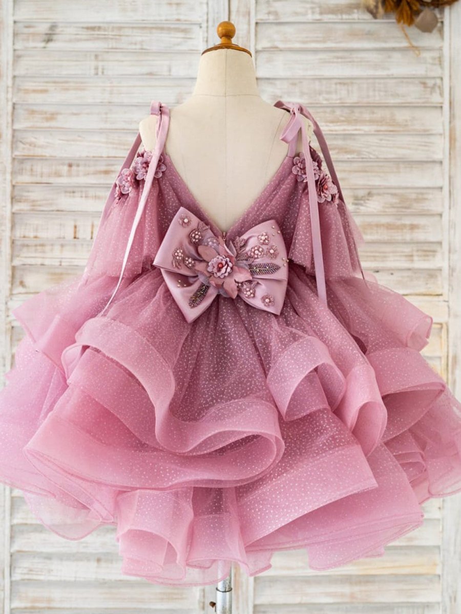 NumberSea - Ball - Gown/Princess Tulle Knee - length Birthday Flower Girl Dress