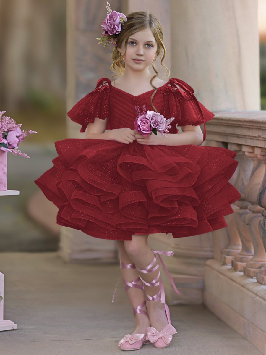 NumberSea - Ball - Gown/Princess Tulle Knee - length Birthday Flower Girl Dress