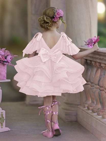 NumberSea - Ball - Gown/Princess Tulle Knee - length Birthday Flower Girl Dress