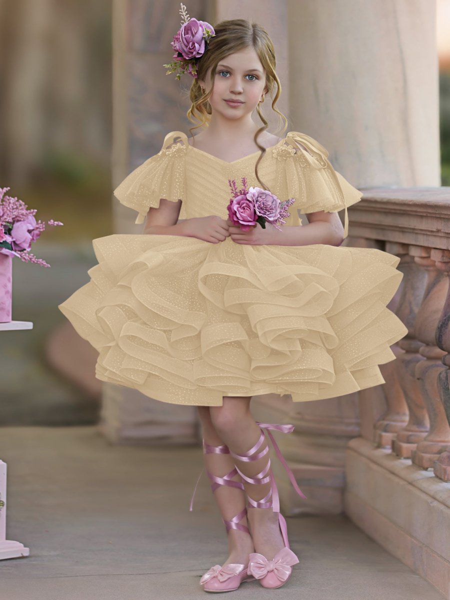 NumberSea - Ball - Gown/Princess Tulle Knee - length Birthday Flower Girl Dress