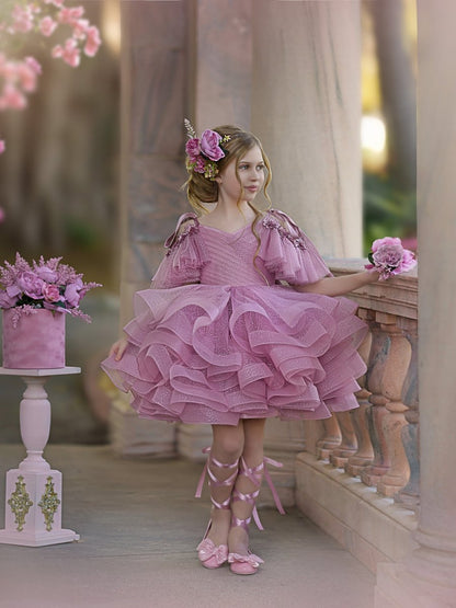 NumberSea - Ball - Gown/Princess Tulle Knee - length Birthday Flower Girl Dress