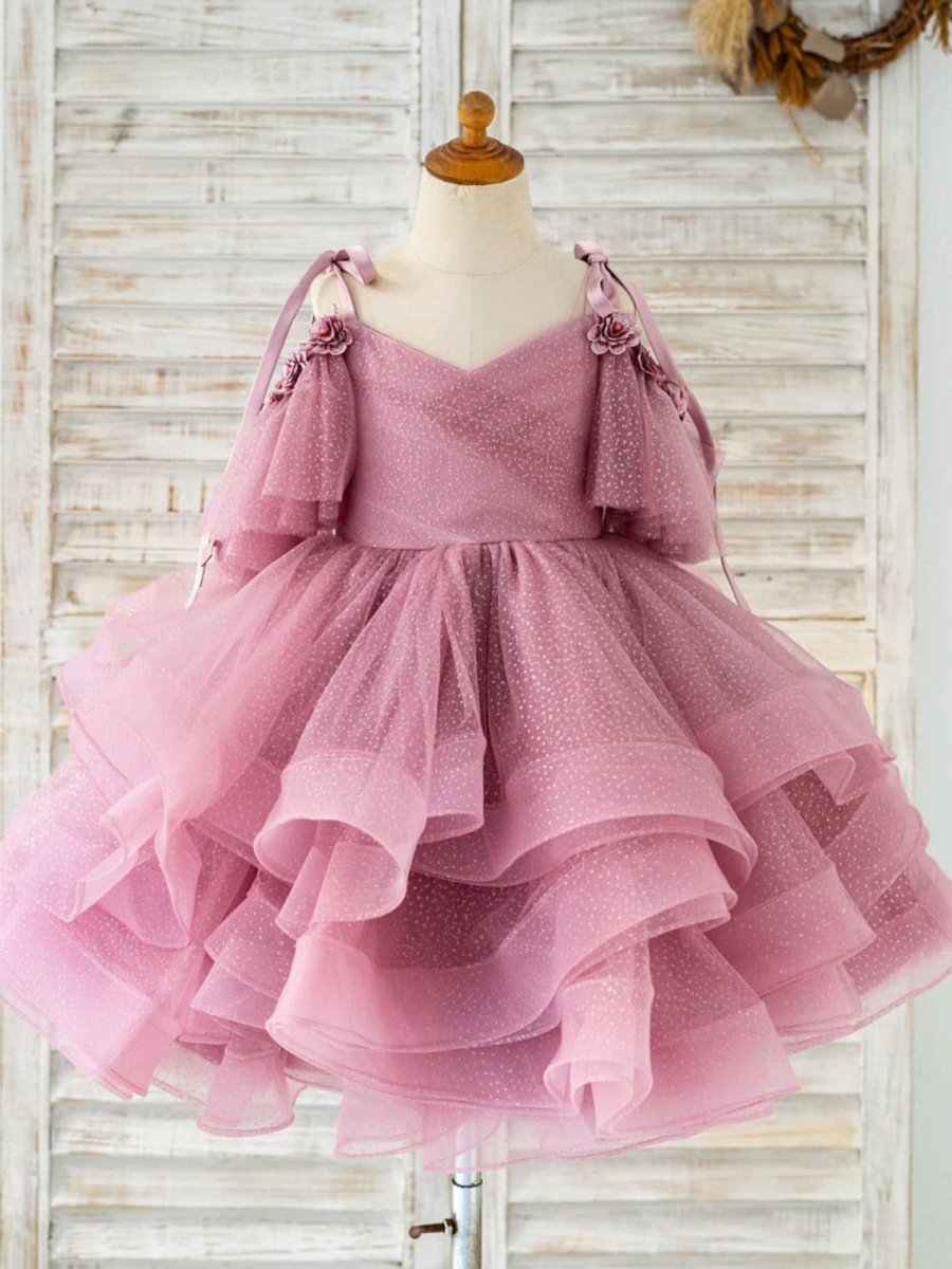 NumberSea - Ball - Gown/Princess Tulle Knee - length Birthday Flower Girl Dress