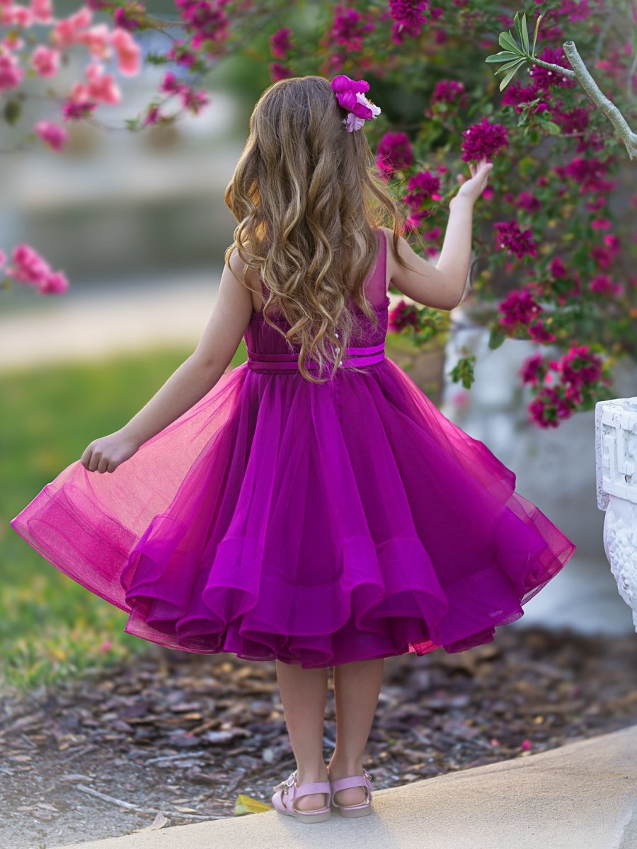 NumberSea - Ball - Gown/Princess Tulle Knee - length Flower Girl Dress