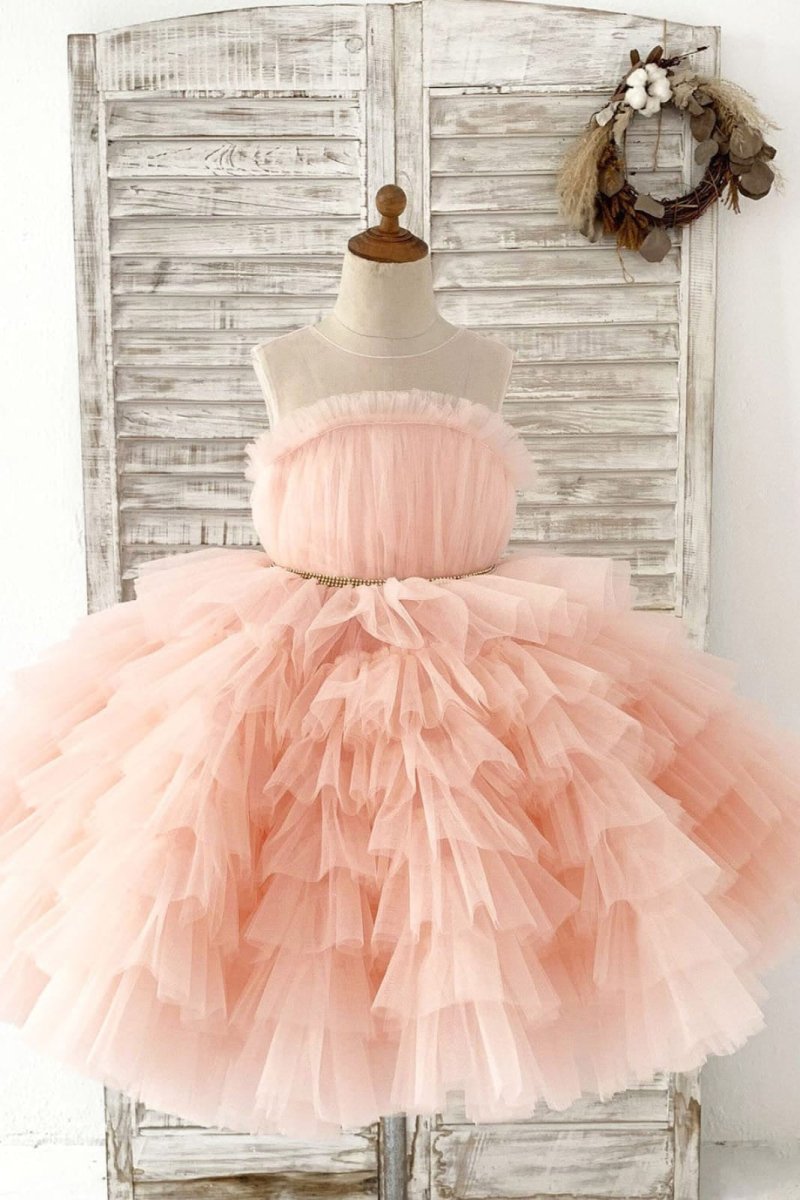 NumberSea - Ball - Gown/Princess Tulle Knee - length Flower Girl Dress