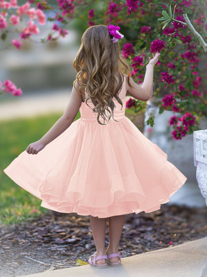 NumberSea - Ball - Gown/Princess Tulle Knee - length Flower Girl Dress