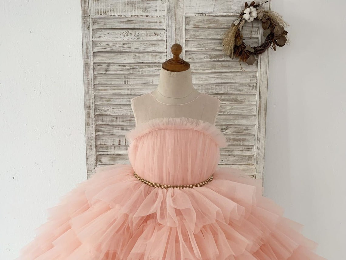 NumberSea - Ball - Gown/Princess Tulle Knee - length Flower Girl Dress