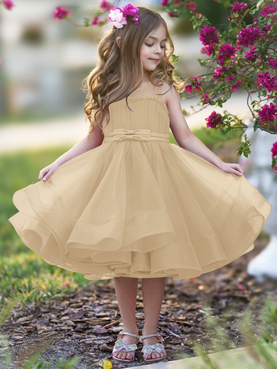 NumberSea - Ball - Gown/Princess Tulle Knee - length Flower Girl Dress