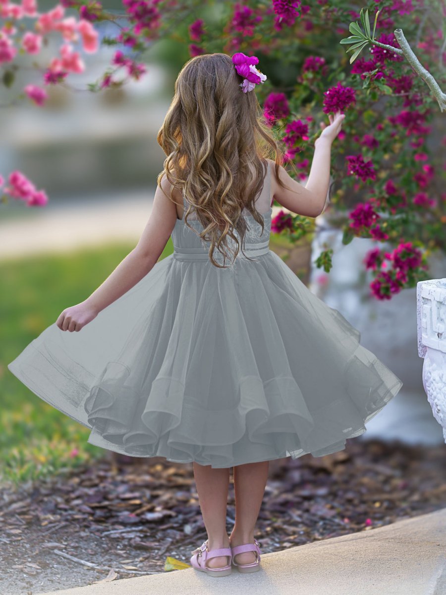 NumberSea - Ball - Gown/Princess Tulle Knee - length Flower Girl Dress