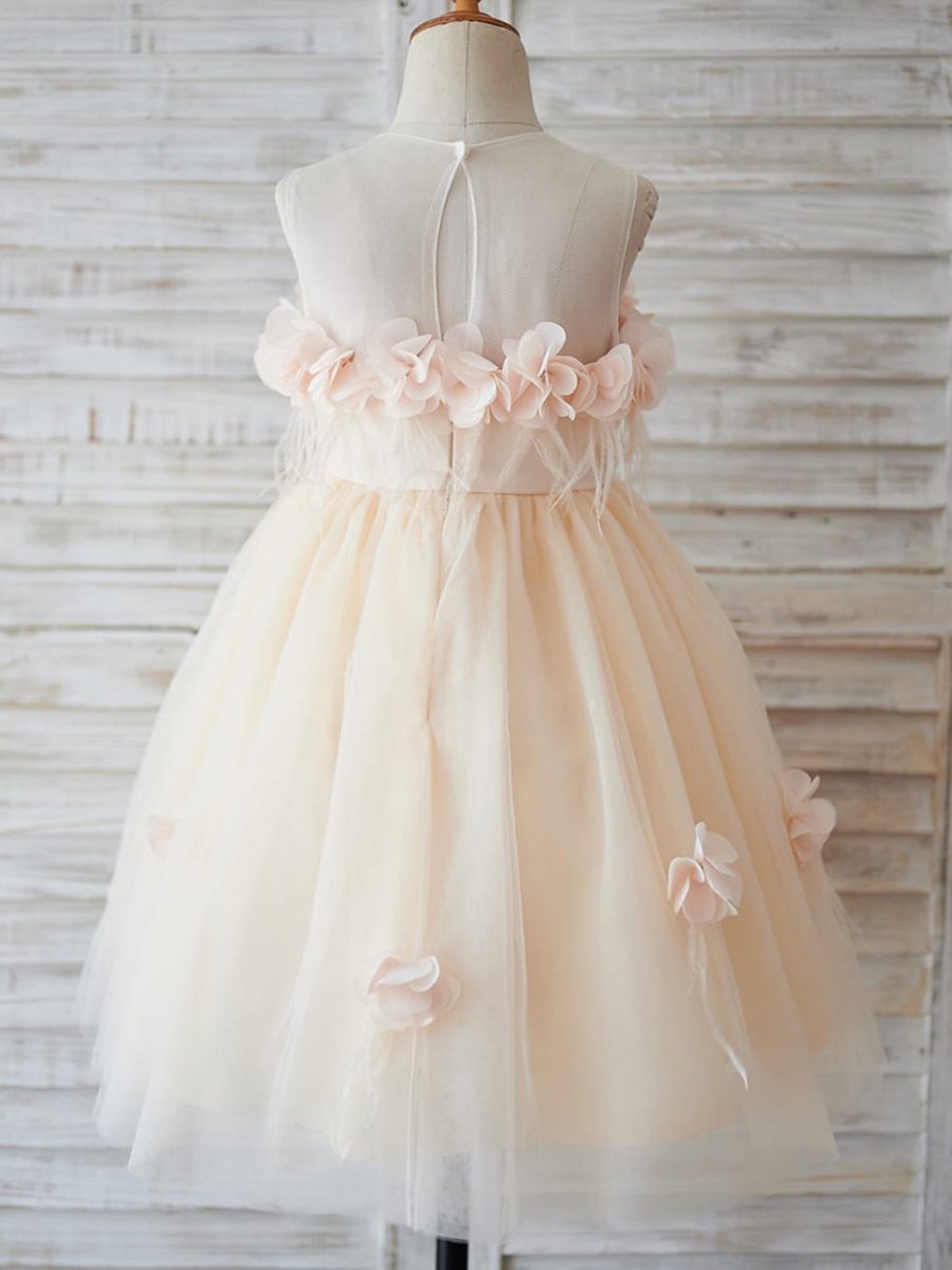 NumberSea - Ball - Gown/Princess Tulle Knee - length Flower Girl Dress