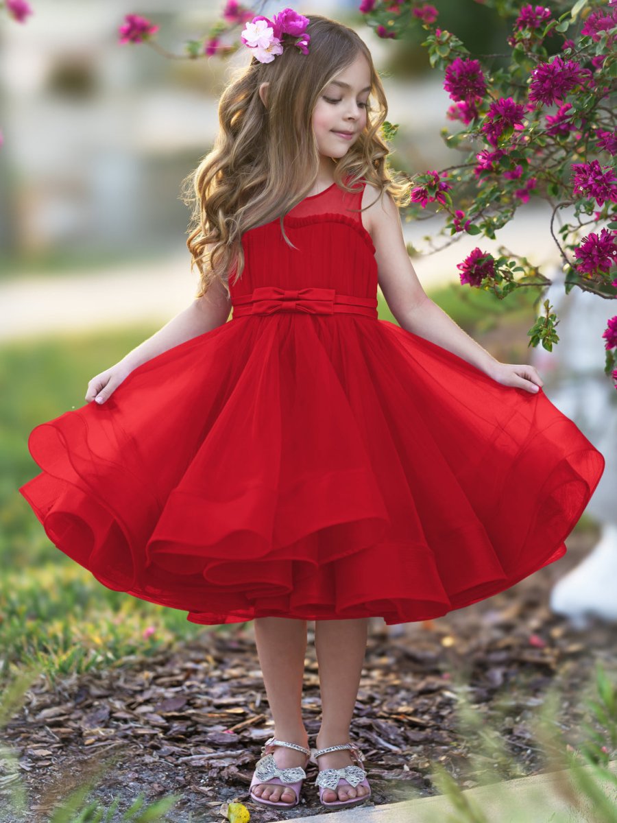 NumberSea - Ball - Gown/Princess Tulle Knee - length Flower Girl Dress