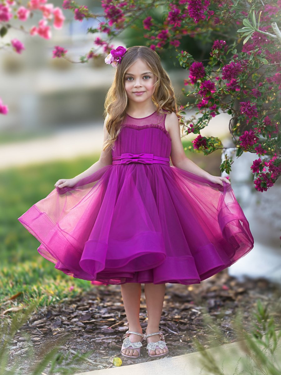 NumberSea - Ball - Gown/Princess Tulle Knee - length Flower Girl Dress