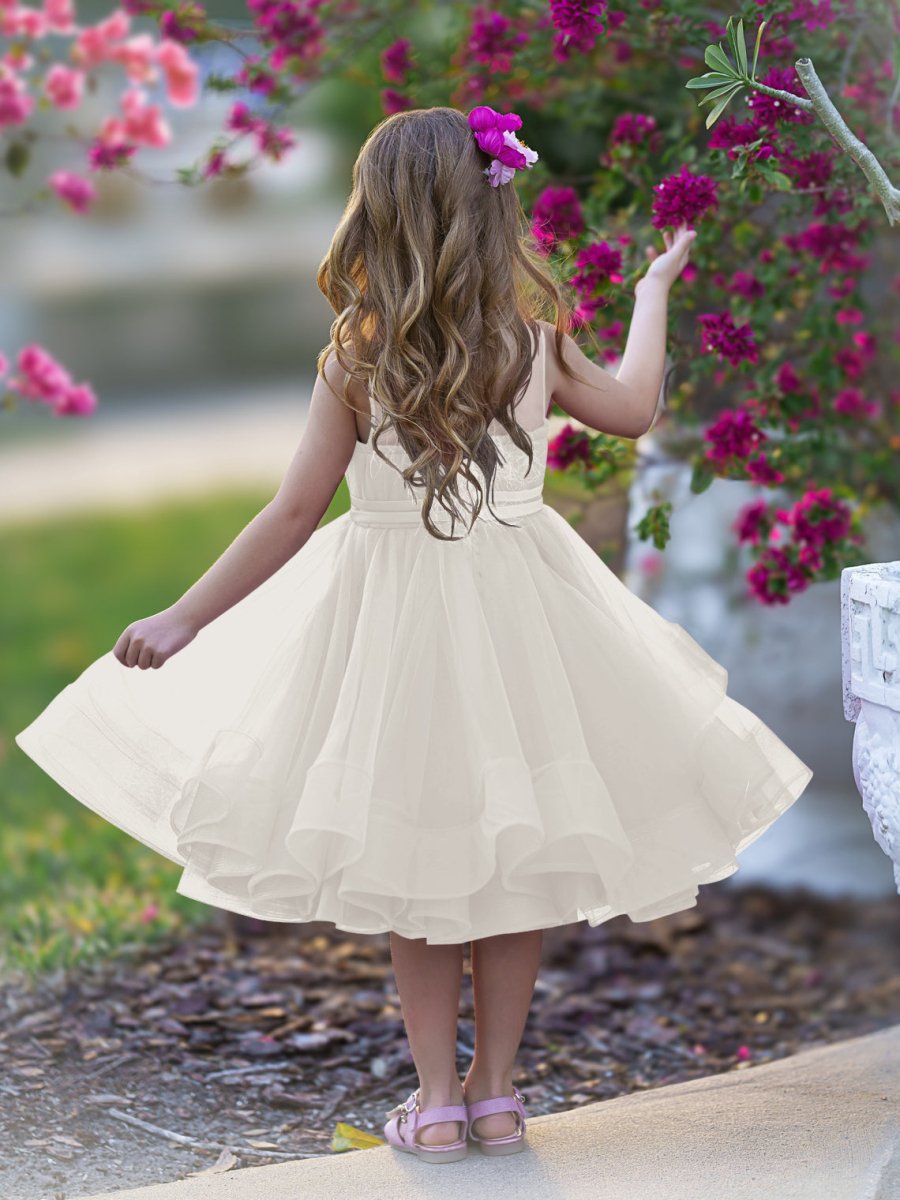 NumberSea - Ball - Gown/Princess Tulle Knee - length Flower Girl Dress