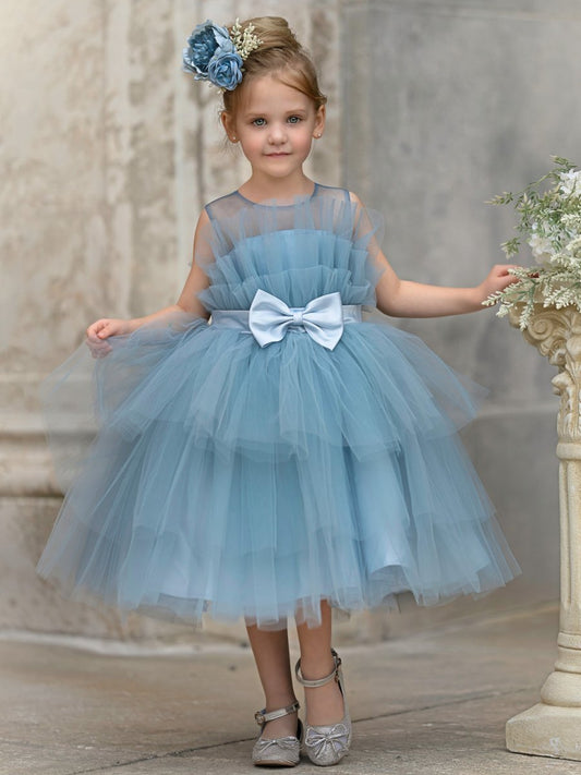 NumberSea - Ball - Gown/Princess Tulle Knee - length Flower Girl Dress