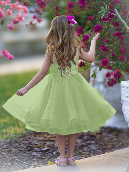 NumberSea - Ball - Gown/Princess Tulle Knee - length Flower Girl Dress