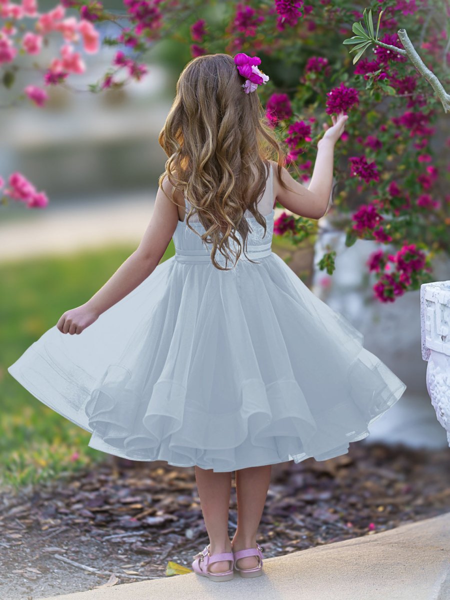 NumberSea - Ball - Gown/Princess Tulle Knee - length Flower Girl Dress