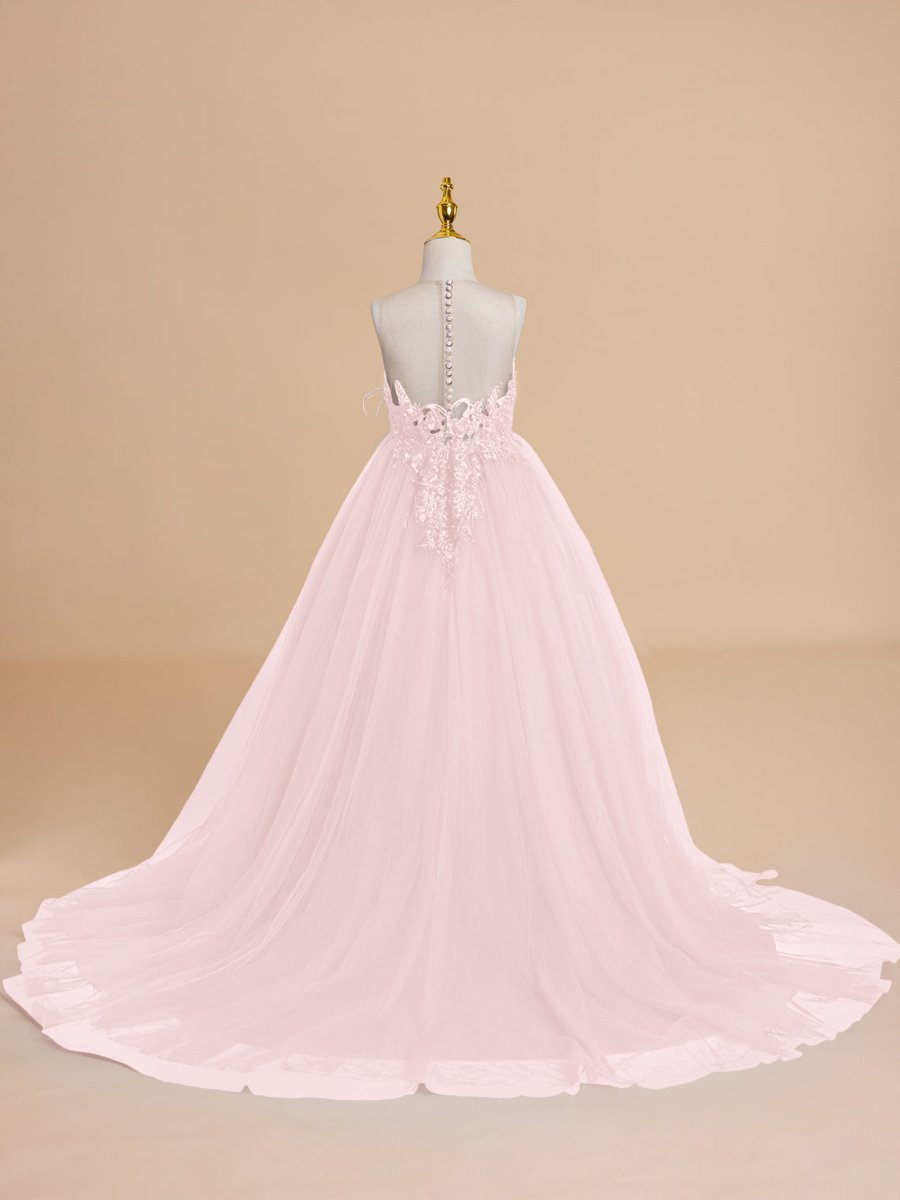 NumberSea - Ball - Gown/Princess Tulle Sweep Train Flower Girl Dress