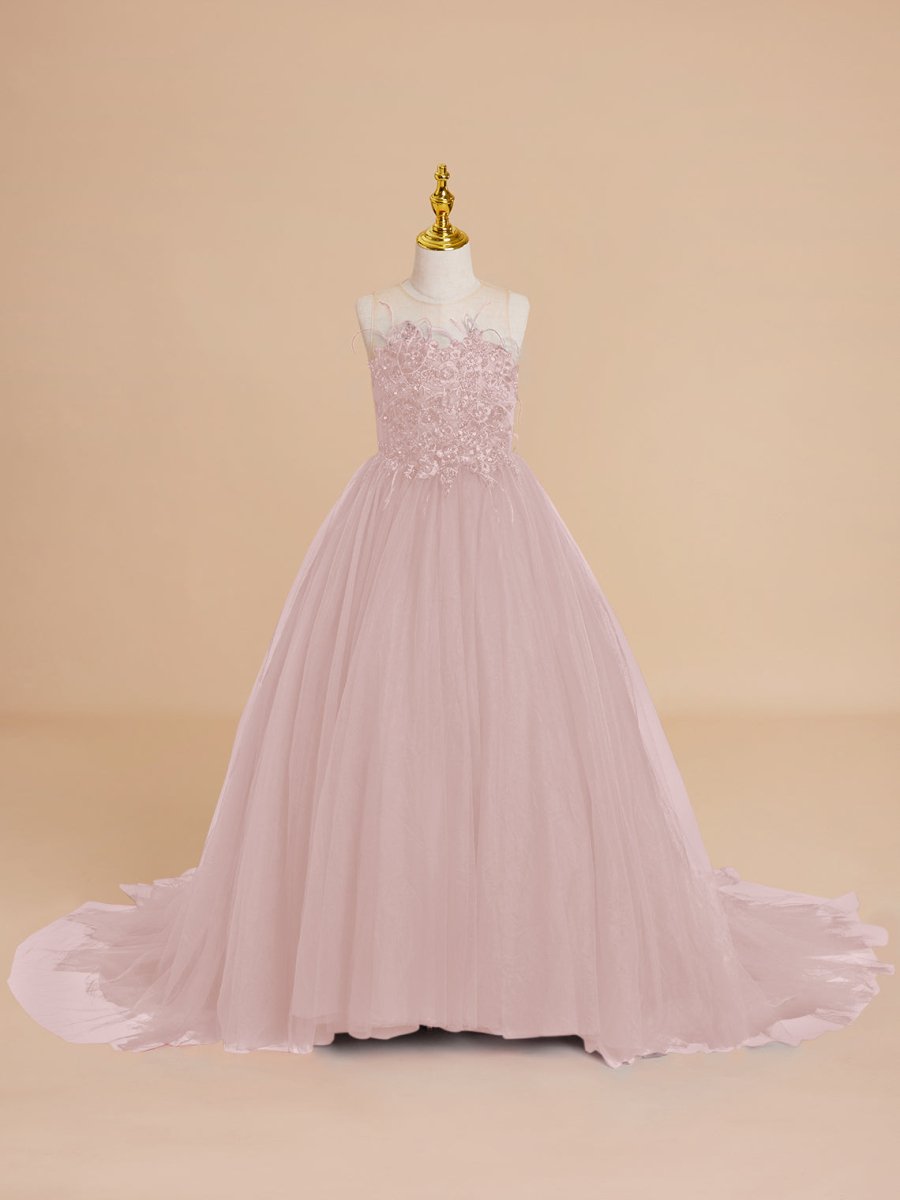 NumberSea - Ball - Gown/Princess Tulle Sweep Train Flower Girl Dress