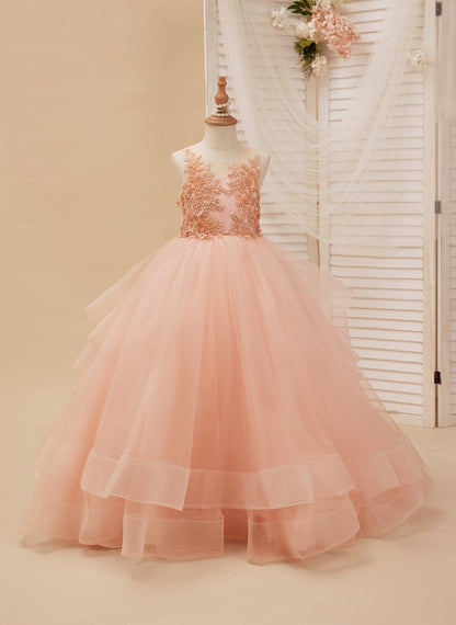 NumberSea - Ball - Gown/Princess Tulle Sweep Train Flower Girl Dress