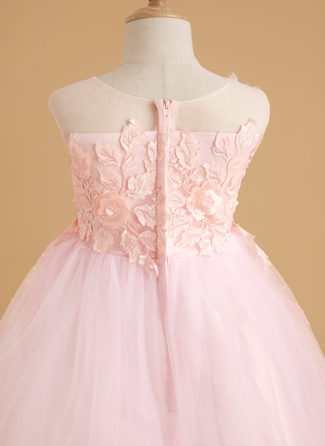 Serenity Princess Ball Gown with Lace Appliques and Butterfly Embellishments