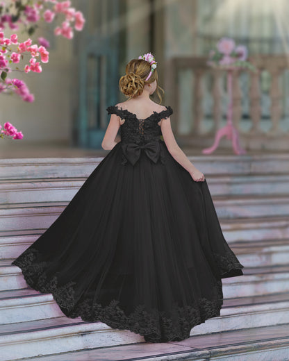 NumberSea - Ball - Gown/Princess Lace Sweep Train Pink Birthday Dress