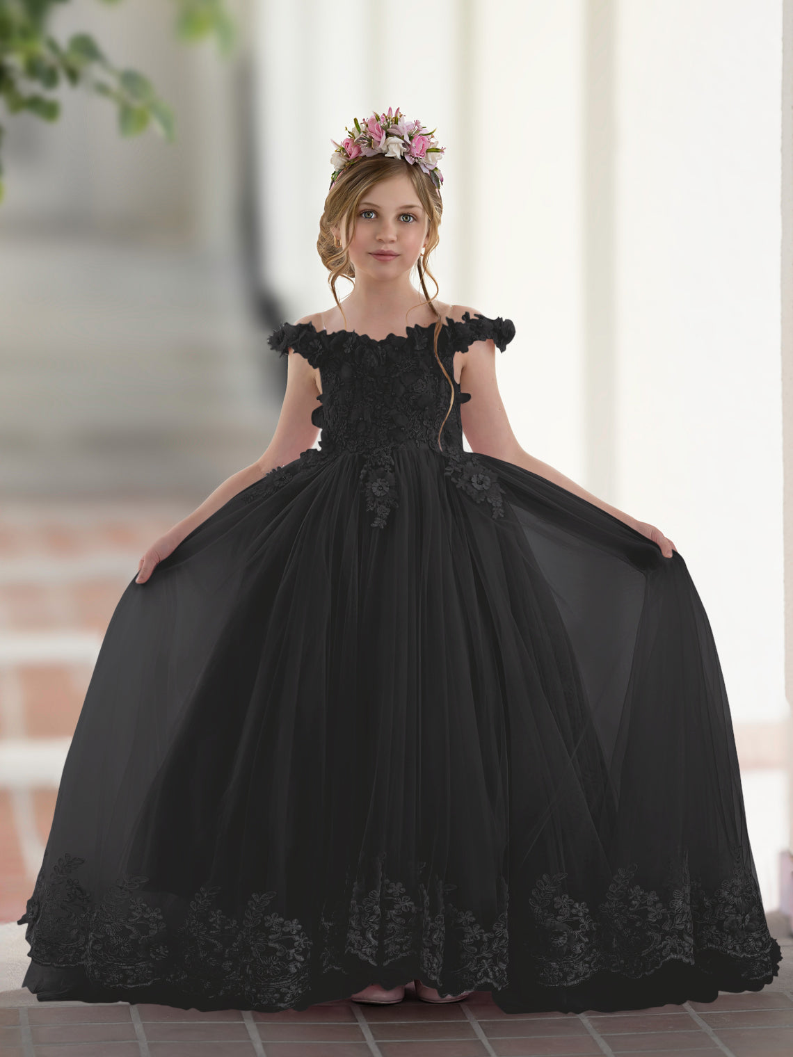 NumberSea - Ball - Gown/Princess Lace Sweep Train Pink Birthday Dress