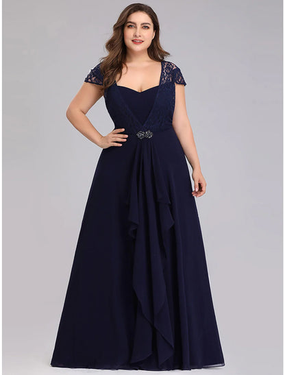 Sheath / Column Prom Dress Off Shoulder High Waisted Summer Bridesmaid Dress Elegant Sweep / Brush Train Chiffon with Pleats