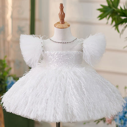 NumberSea - Butterfly Embellishments Birthday Baby Girl Dress