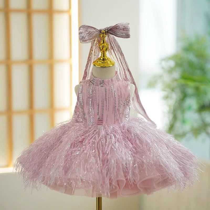 NumberSea - Champagne 1st Birthday Baby Girl Dress