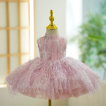 NumberSea - Champagne 1st Birthday Baby Girl Dress