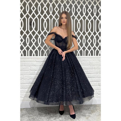 NumberSea - Chic & Modern A - line Off - shoulder Straps Prom Evening Dress