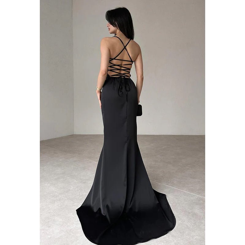 NumberSea - Chic & Modern Off - Shoulder Mermaid Sleeveless Criss - Cross Straps Holiday Party Prom Dress