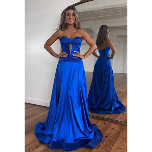 NumberSea - Couture & Elegant Off - Shoulder Sleeveless A - Line Side Slit Formal Prom Dress