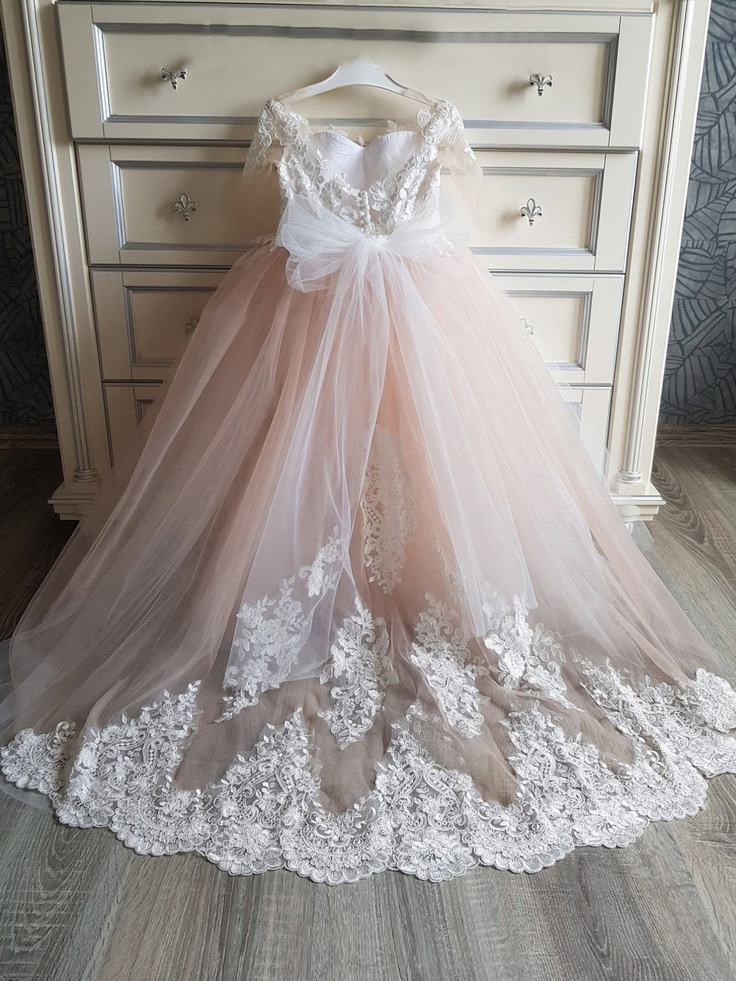 Cute Long Princess Boho Flower Girl Dresses with Sleeves