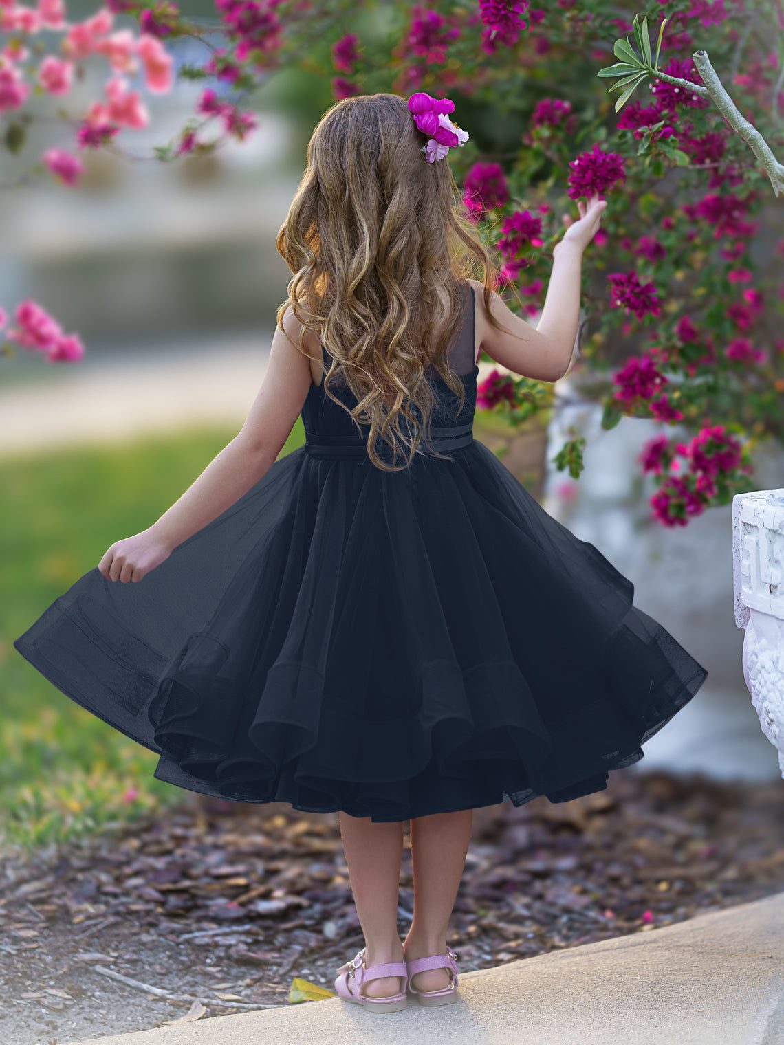 NumberSea - Ball - Gown/Princess Tulle Knee - length Flower Girl Dress