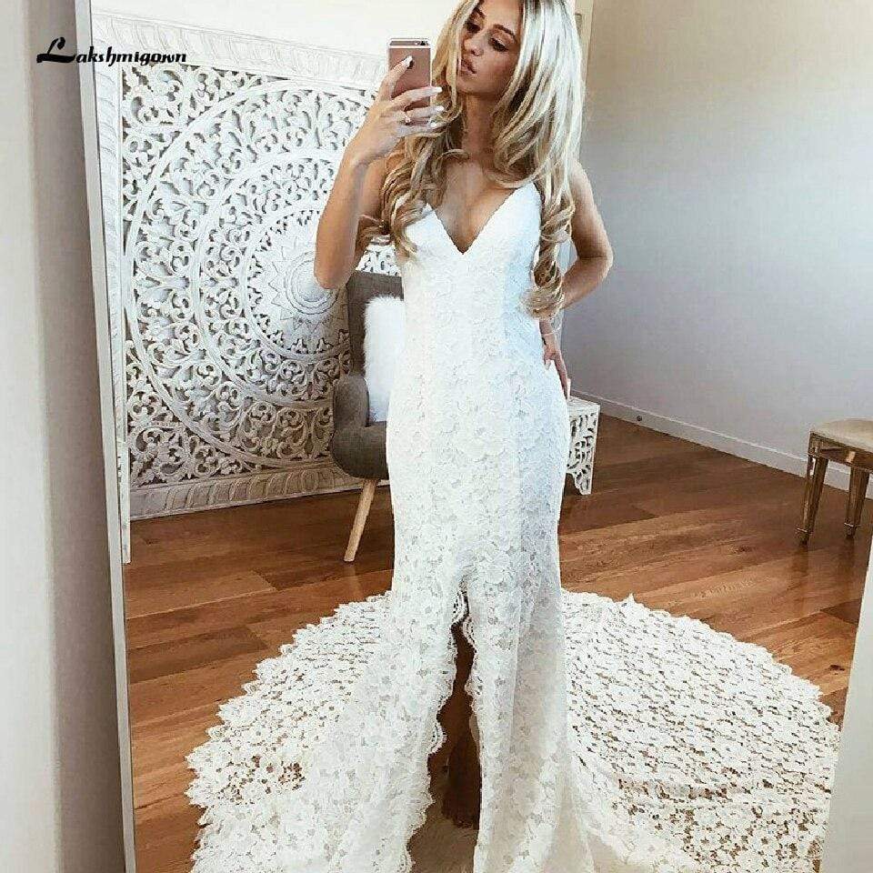 NumberSea - NumberSea Backless Sexy Women Wedding Dresses Mermaid Wedding Dress