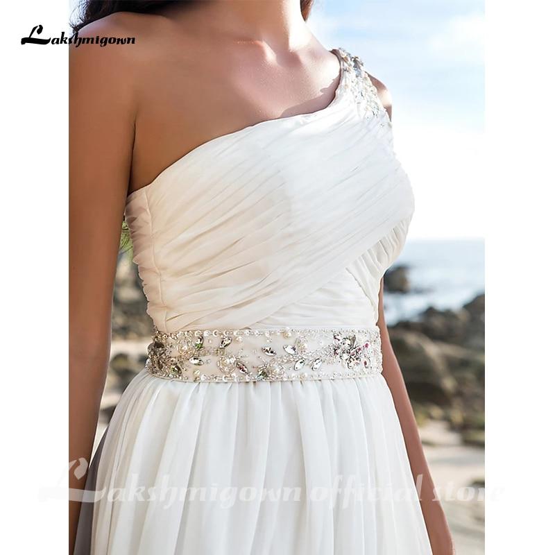 NumberSea - NumberSea Beach One Shoulder A - Line Wedding Dresses