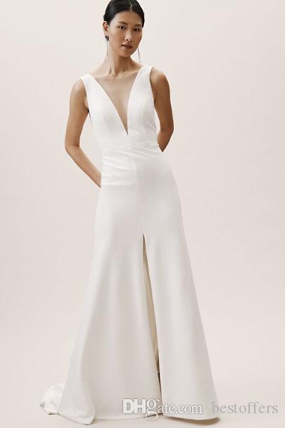 NumberSea - NumberSea Bohomain Jumpsuits Sleeveless Wedding Dresses