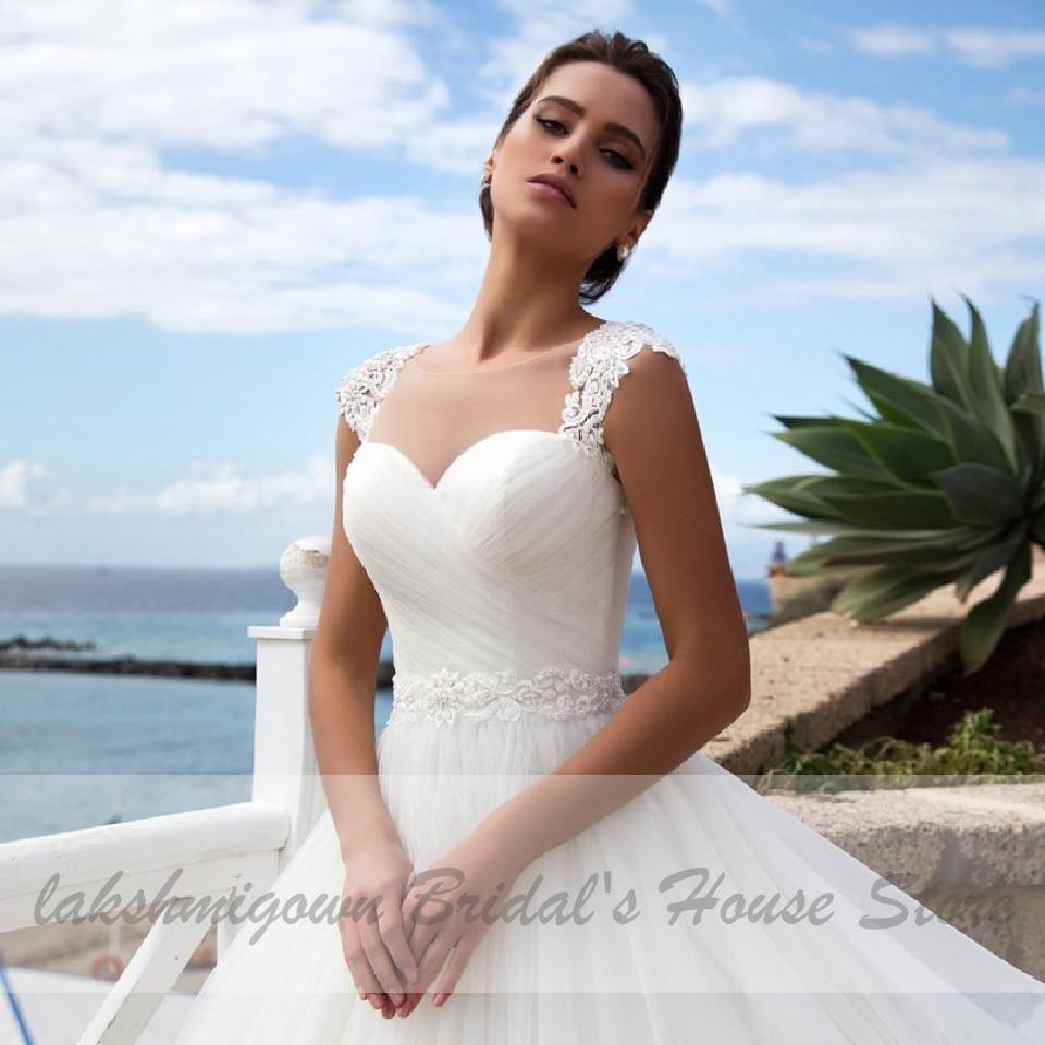 NumberSea - NumberSea Bridal Gown Wedding Dress Lace Up Back Floor Length