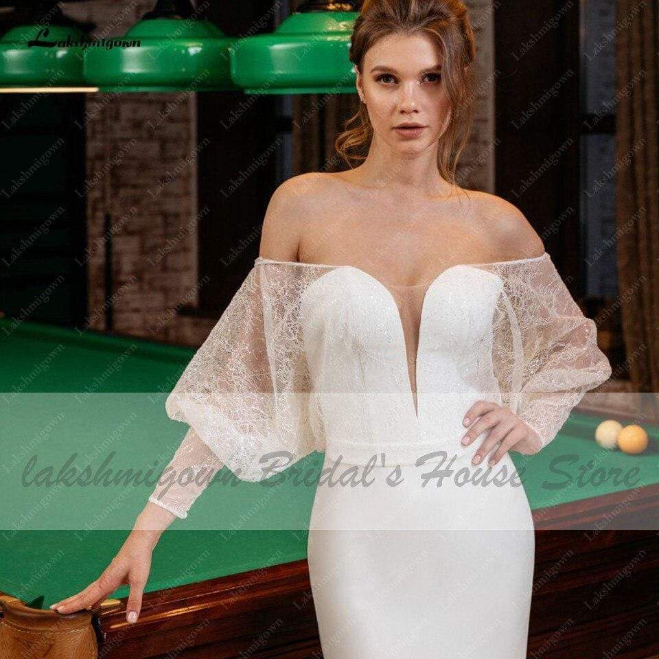 NumberSea - NumberSea Bridal Mermaid Wedding Dress Satin Sexy Women Lace