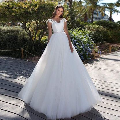 NumberSea - NumberSea Bridal White Dresses Tulle Wedding Dresses