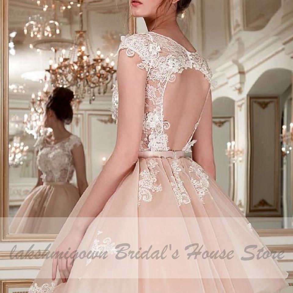 NumberSea - NumberSea Chic Champagne Short Wedding Dress Sexy Bridal Dress