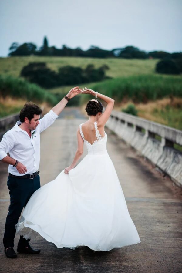 NumberSea - NumberSea Chiffon A - line Sweetheart Beach Wedding Dresses With Lace Appliques, MW786