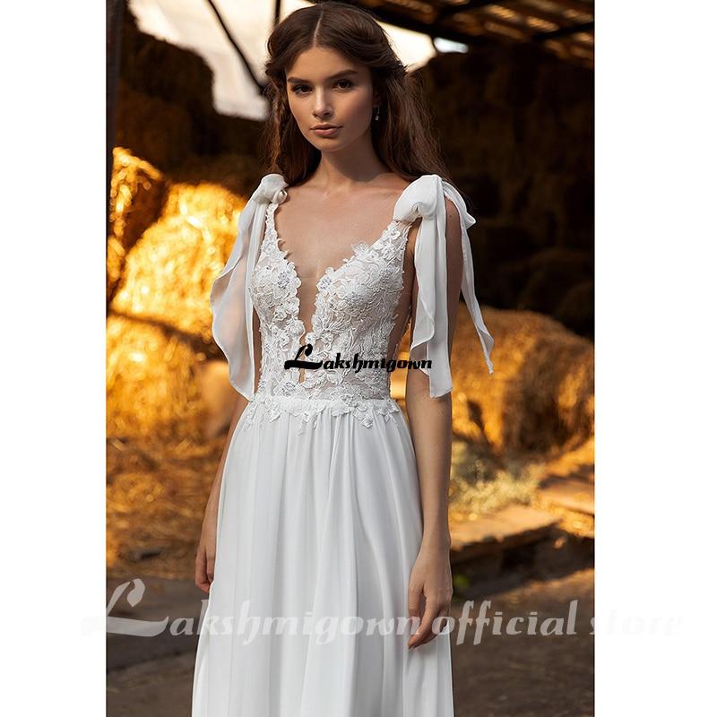 NumberSea - NumberSea Chiffon A line Wedding Dresses Elegant Bridal