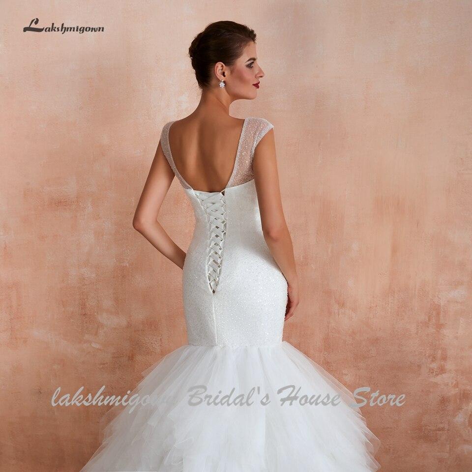 NumberSea - NumberSea Dubai African Mermaid Wedding Dress Lace Up Back Luxury