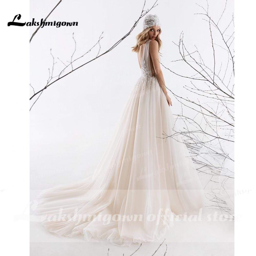 NumberSea - NumberSea Elegant Bridal Gowns A - Line Simple Wedding Dress