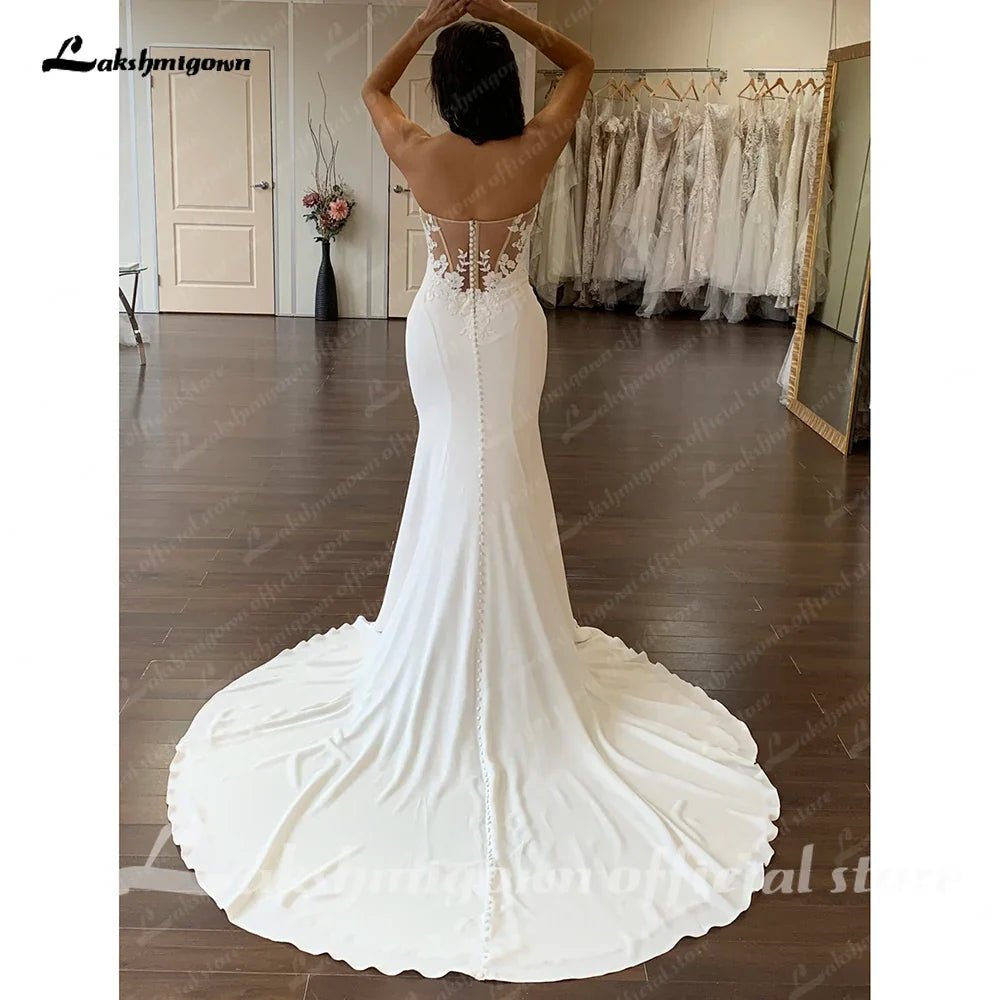 NumberSea - NumberSea Exquisite Lace Mermaid Wedding Dresses for Women Boho Bridal Gown Bohemian Bride Dress 2025 Robe De Mariage