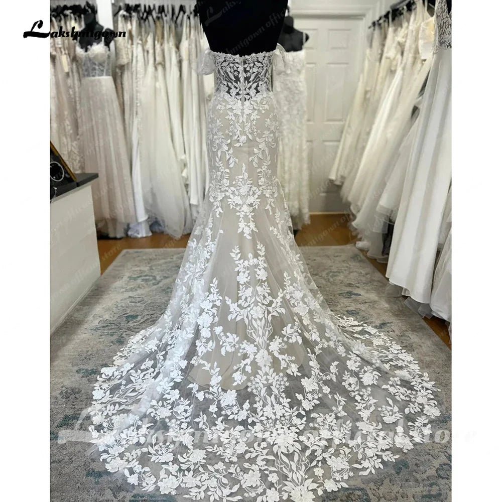 NumberSea - NumberSea Lace Mermaid Wedding Dresses 2025 Ballkleider Elegant Women Off the Shoulder Country Wedding Gowns