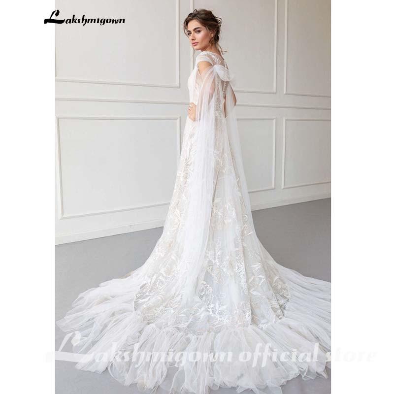 NumberSea - NumberSea Luxurious Boho Wedding Dress Lace Beach Wedding Gowns