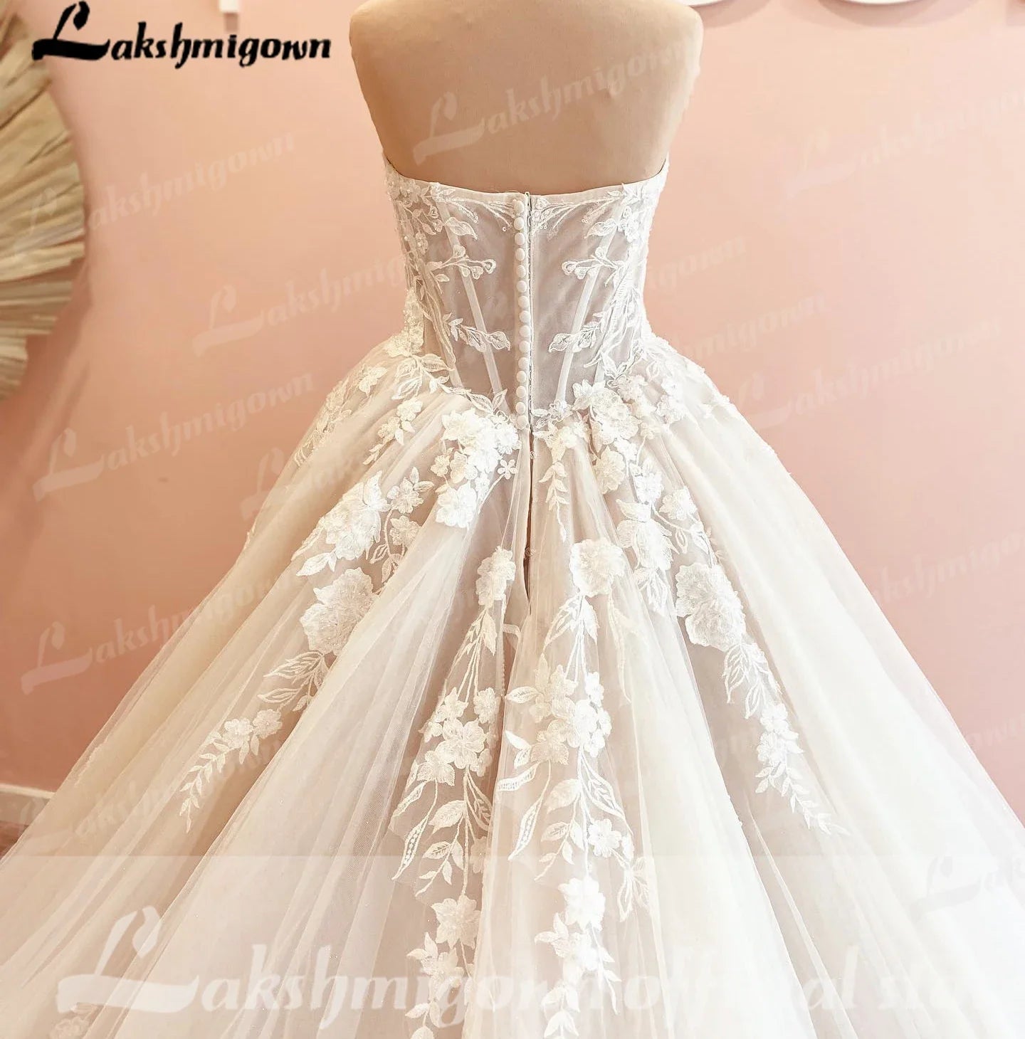 NumberSea - NumberSea Luxurious Court Train Wedding Dress 2025 Vestido Civil Tulle Wedding Dresses Sleeveless Lace Bodice Bridal Gown Robe de mariee