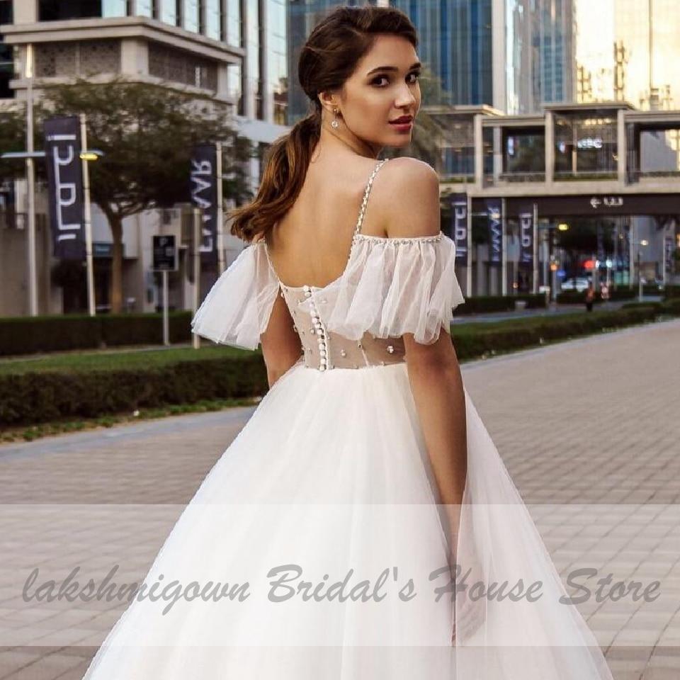 NumberSea - NumberSea Luxury Crystal Beads Boho Wedding Dress